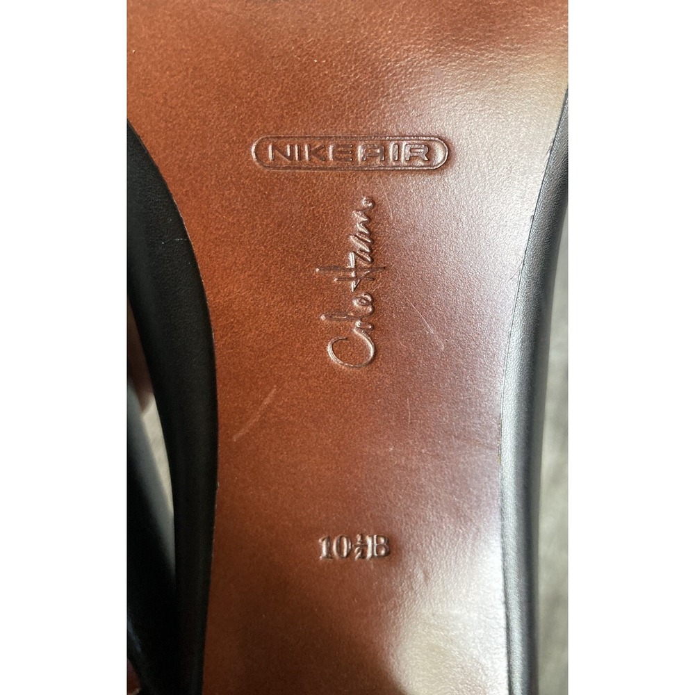 Cole Haan Women's Black Leather Heels Size 10.5 Old Money Career Buckle - Picture 7 of 7